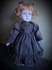 OOAK Gothic Creepy Horror Halloween Porcelain Doll 