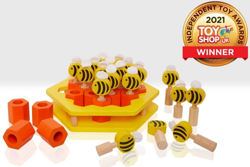 Wooden toy bee memory - wooden,