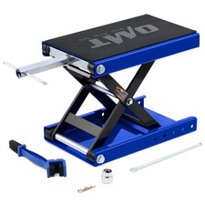 OMT 500kg 1100lb Motorcycle Lift Jack Scissor Jack Stand with T Handle Wide Deck