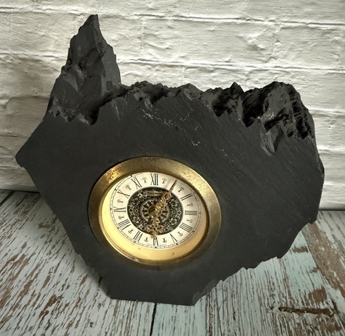 Vintage welsh slate clock - vintage,