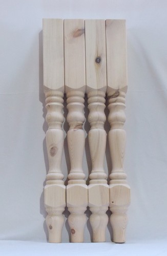 Rustic solid pine table legs - solid,