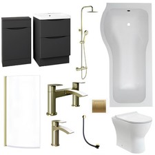 Dark Grey Vanity & Wc Unit,P