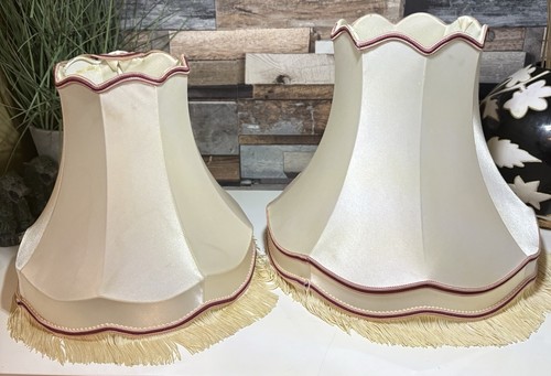 Vintage lampshade cream and - 2,