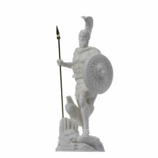 Ares Mars God of War Zeus Son Roman Statue Alabaster 6.3"