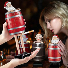 Santa Claus Funny Cigarette Dispenser Up Holder Prank Toy Smoking Box Case UK