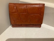 Vintage Mulberry chestnut brown Congo leather purse for cards, coins, notes!