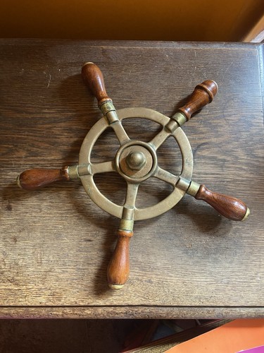 Inch brass metal - ship, wheel