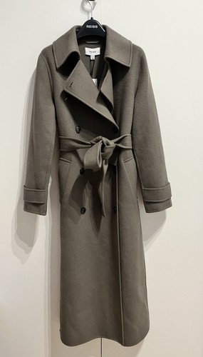 Reiss luna wool blend belted - reiss, wool-blend