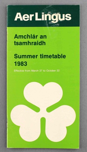 Aer lingus airline timetable - aer,