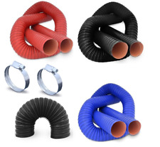 Flexible Silicone Air Ducting Hose Hot Cold Car Engine Intake Braking & 2 Clips