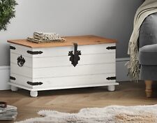 Corona Blanket Box Storage Chest White Wax Solid Pine Mercers Furniture®