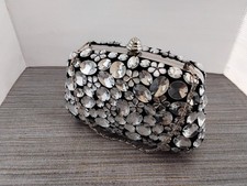 Butler and Wilson Black  Jewelled Handbag Silver Hardwear i