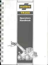 Matbro Telehandler TR200 Operators Manual