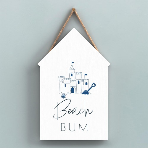 Beach bum coastal blue - bum,