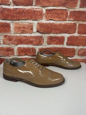 Russell & Bromley Ladies Tan Patent Leather Brogues Shoes Size EU 39.5 UK 6.5