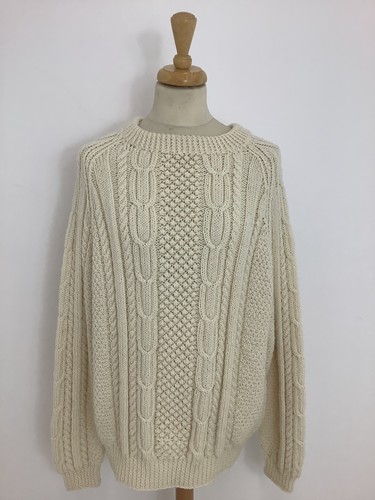 Vintage 1980s handknit aran - vintage,