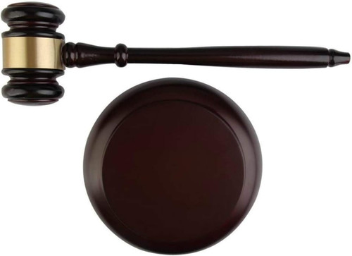 Wooden gavel and block - gavel,