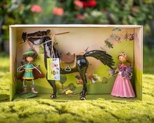 Miniature Set of 3 Princess Prince & Horse Fairy Garden Ornaments Figurines