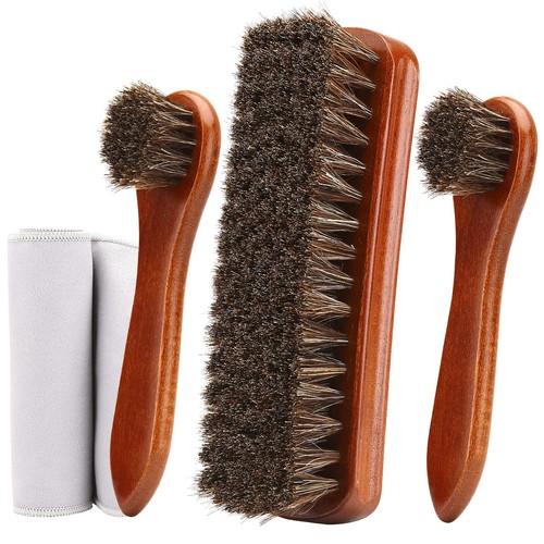 4pcs horsehair shoe brush - horsehair,
