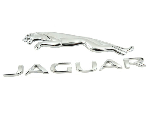 Jaguar silver rear badge - silver,