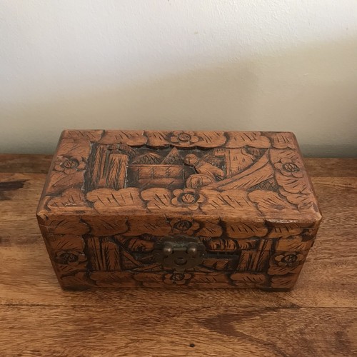 Vintage wooden box chest - vintage,