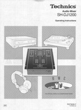 Technics SH-DJ1200 Audio Mixer Owners Instruction Manual Reprint