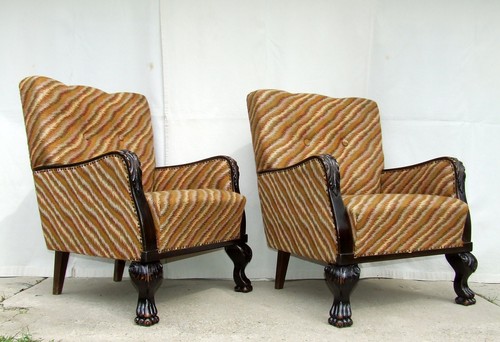 Pair art deco - of, armchairs