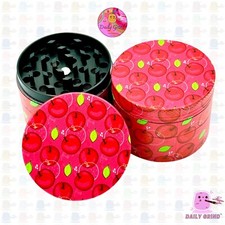 50mm Fruit Candy Red Apple Juicy Metal Tobacco Magnetic 4Part Grinder Funny Gift