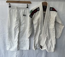 BLITZ Karate Suit Jacket & Trousers White Age 7-8 with Belts