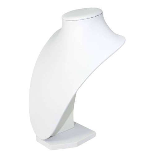 White leatherette necklace - leatherette,