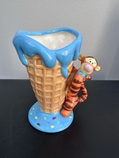 Disney Winnie the Pooh TIGGER Ceramic Ice Cream Sundae Waffle Cone. Rare!