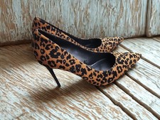 ZARA Basics Women’s Leopard Print Heels Pumps Faux Suede Size EU 40 UK 6.5 US 9