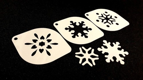 Set 3pcs xmas stencils - of,