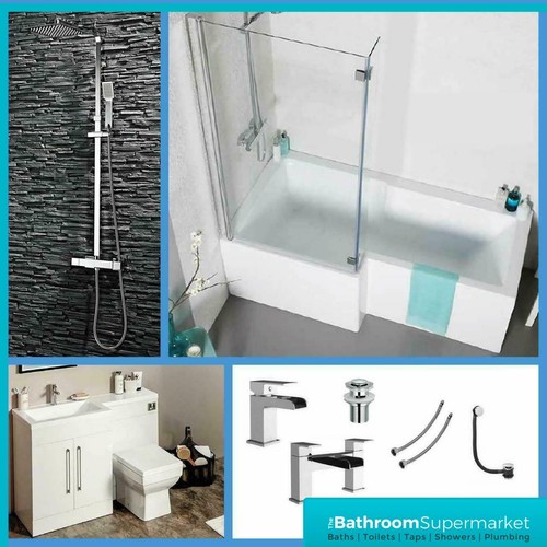 Shaped bathroom suite 1700 - bathroom,
