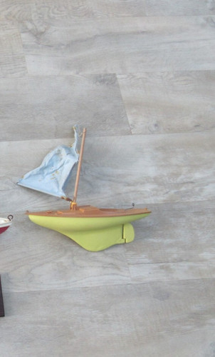 Vintage toy sailing - pond, yacht