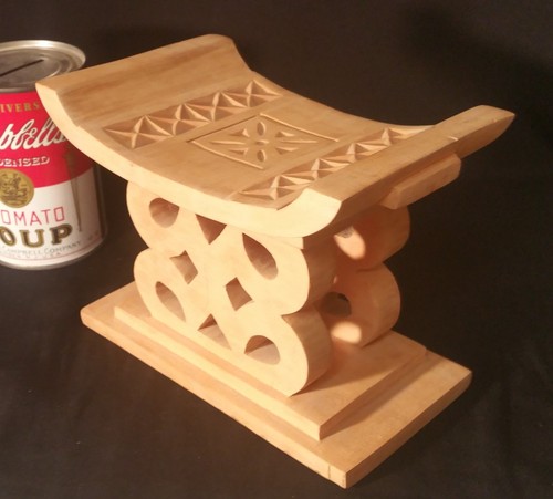 Blond ashanti stool - blond,