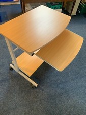 Office WORKSTATION Desk 4 Section On Wheels 80cm Study Computer Table Desks