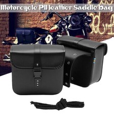Motorbike Saddle Bags Luggage Pouch PU Leather Motorcycle Panniers Universal