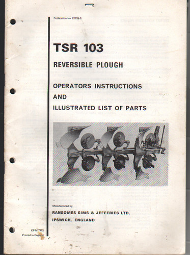 Original ransomes tsr - ransomes, 103"