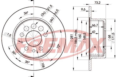 Brake disc fremax 5782 - brake,