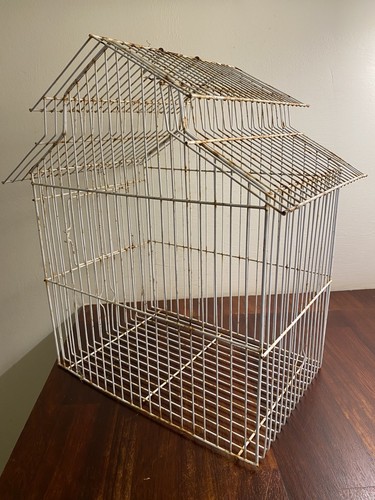 Vintage cream wire - wire, bird