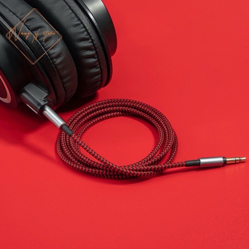 Black red audio cable - black,