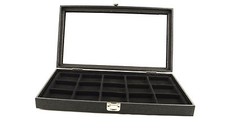Display Case Glass Lid Black