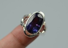 Oval Cut 4 Carat Rare Alexandrite Women Ring Sterling Silver 925 Handmade Ring