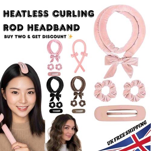 Heatless curling rod headband - rod,