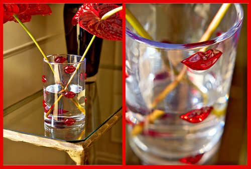 Next glass lips vase - next, /