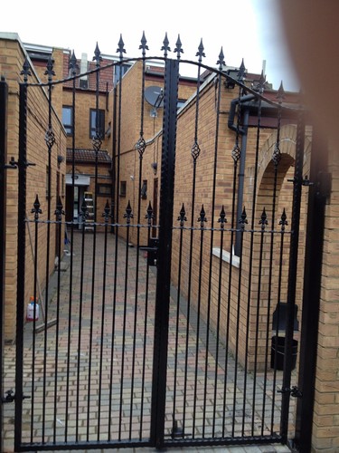 New wrought iron driveway - wrought,