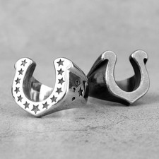 Black Silver Lucky Horseshoe