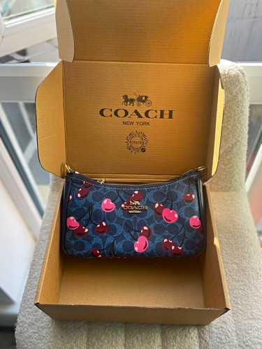 Coach blue coated - coated, canvas