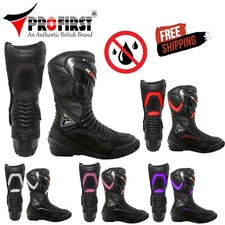 Women Leather Boots Motorcycle